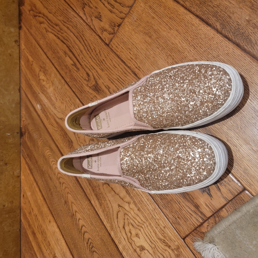 Kate Spade Women's Glitter Slip-On Shoes - Gold